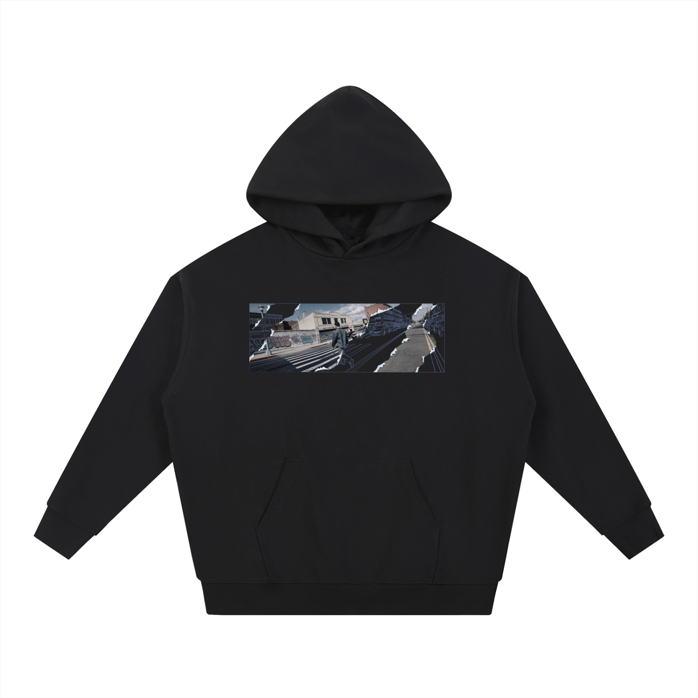 News From Delphi Fragmented Panorama Hoodie