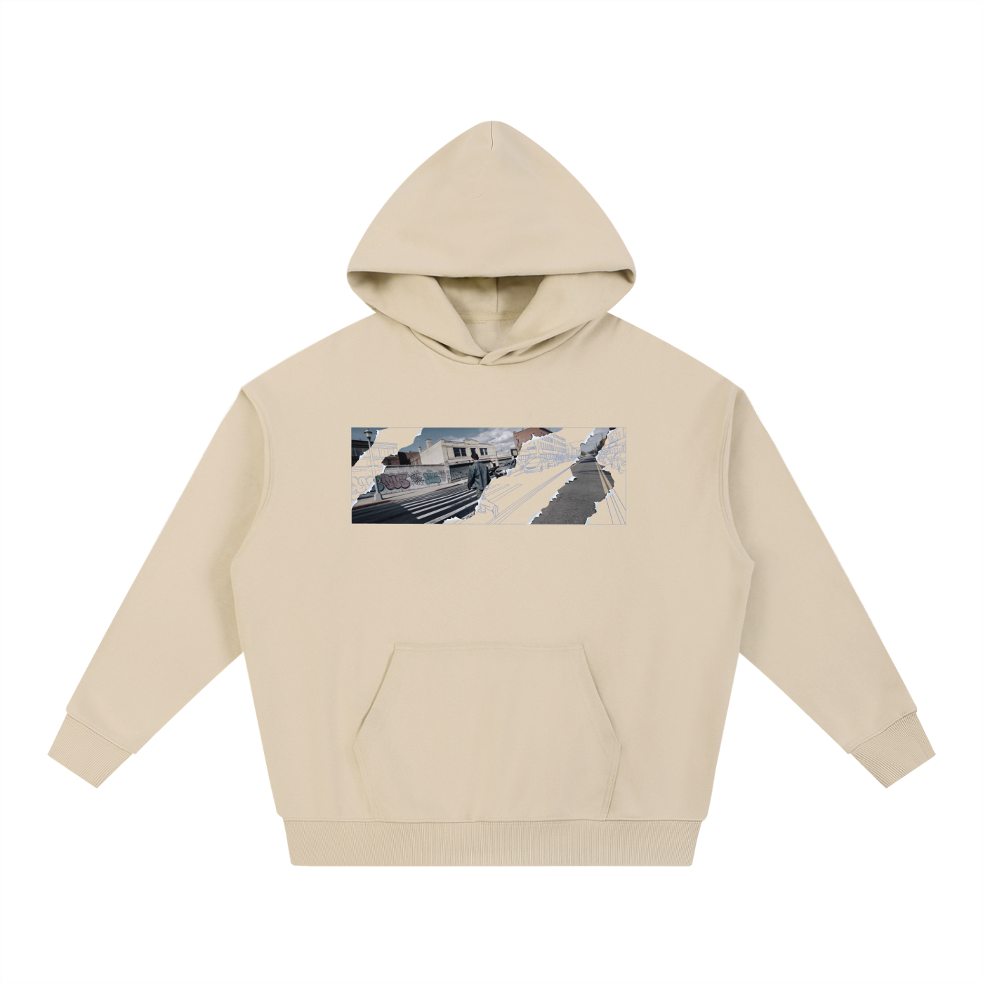 News From Delphi Fragmented Panorama Hoodie