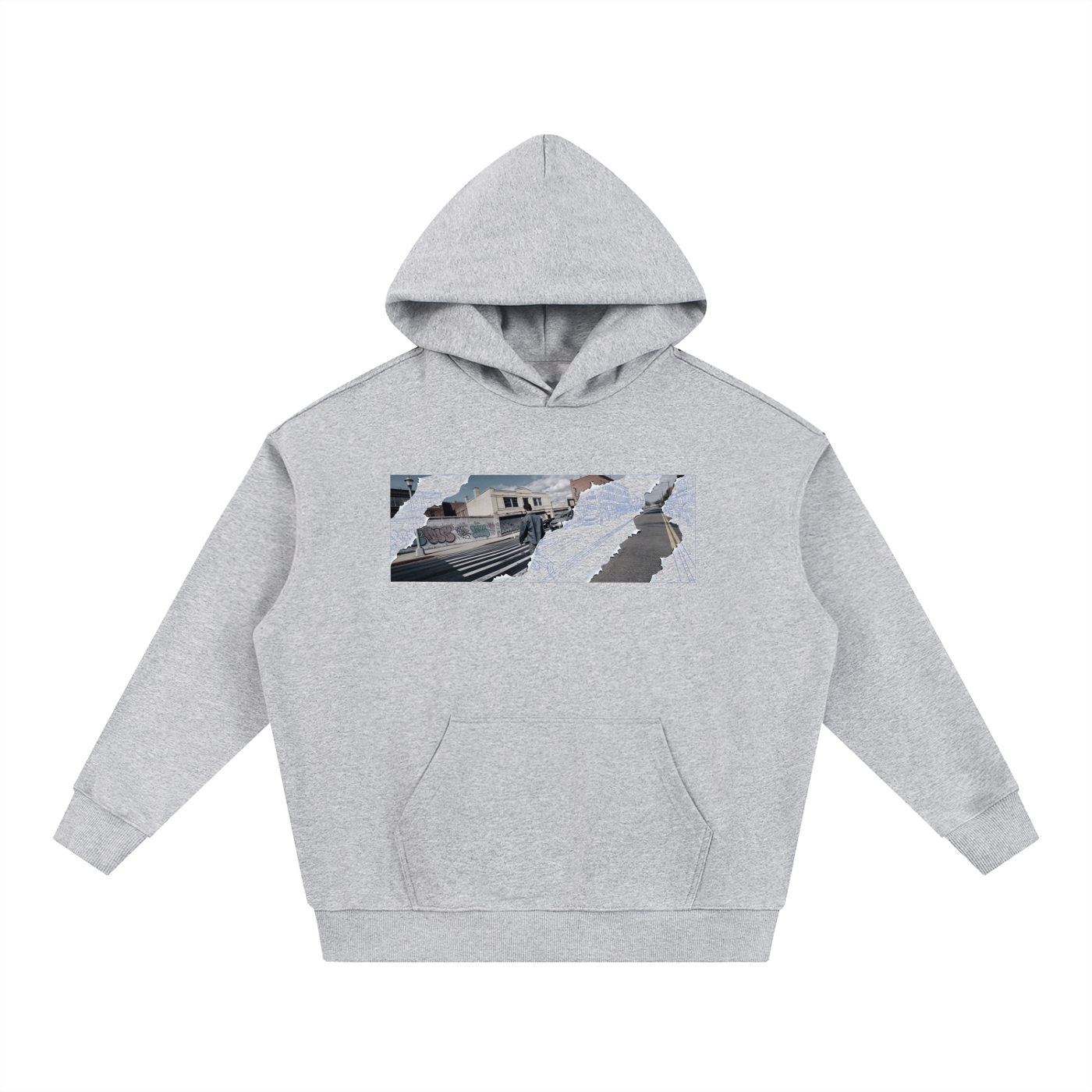 News From Delphi Fragmented Panorama Hoodie