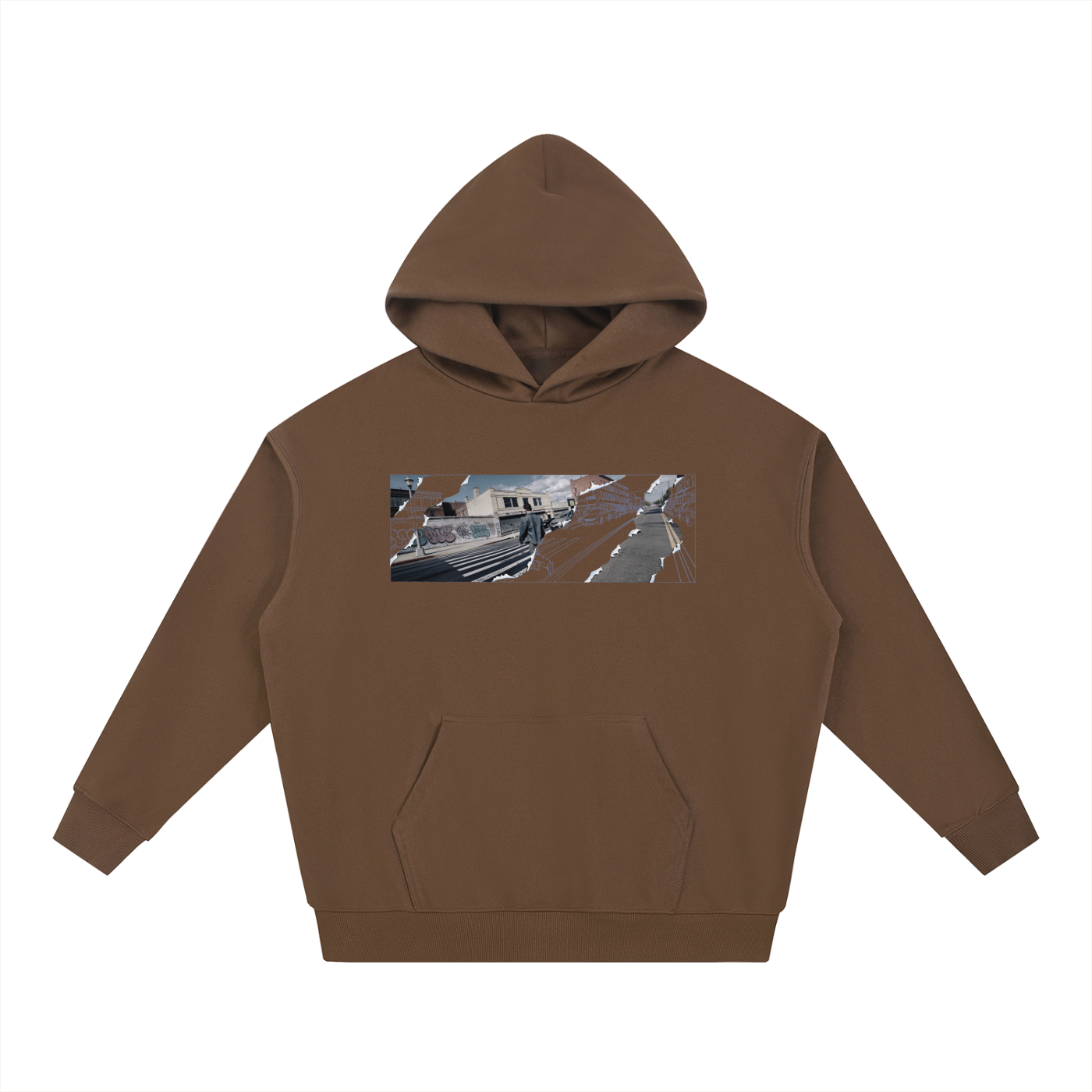 News From Delphi Fragmented Panorama Hoodie