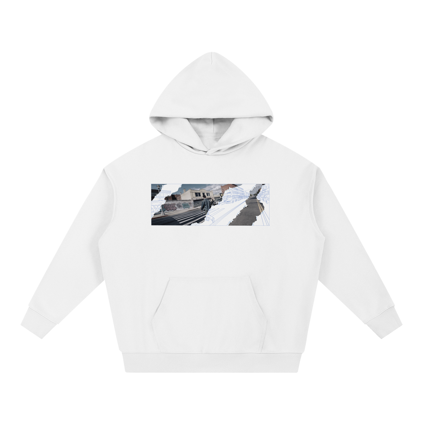 News From Delphi Fragmented Panorama Hoodie