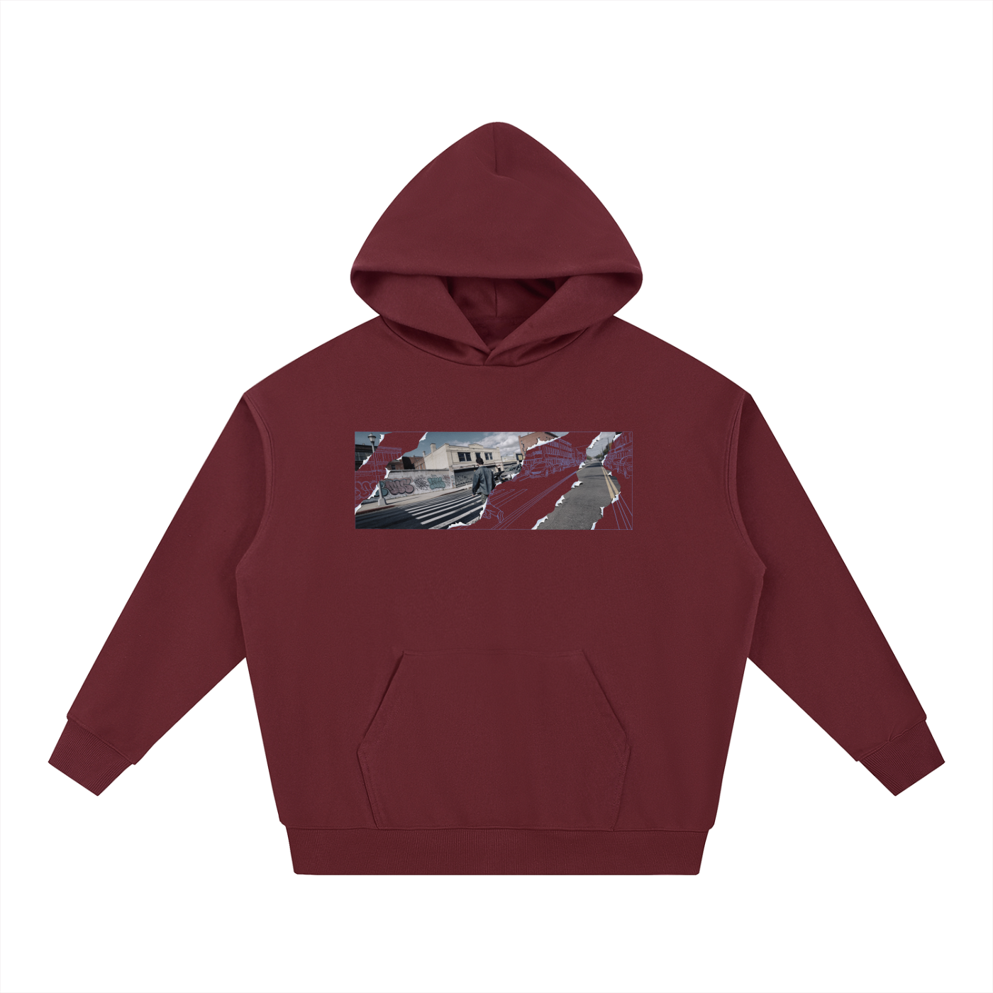 News From Delphi Fragmented Panorama Hoodie
